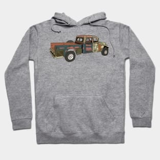 Hand Drawn Jeep Willys Custom Truck Hoodie